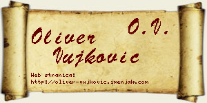 Oliver Vujković vizit kartica